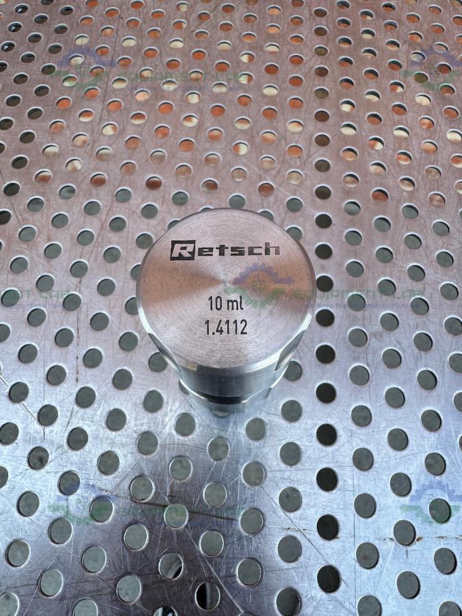 Used Retsch 1.4112 Stainless Steel 10ml  Mixer Grinding Jar w/ Beads