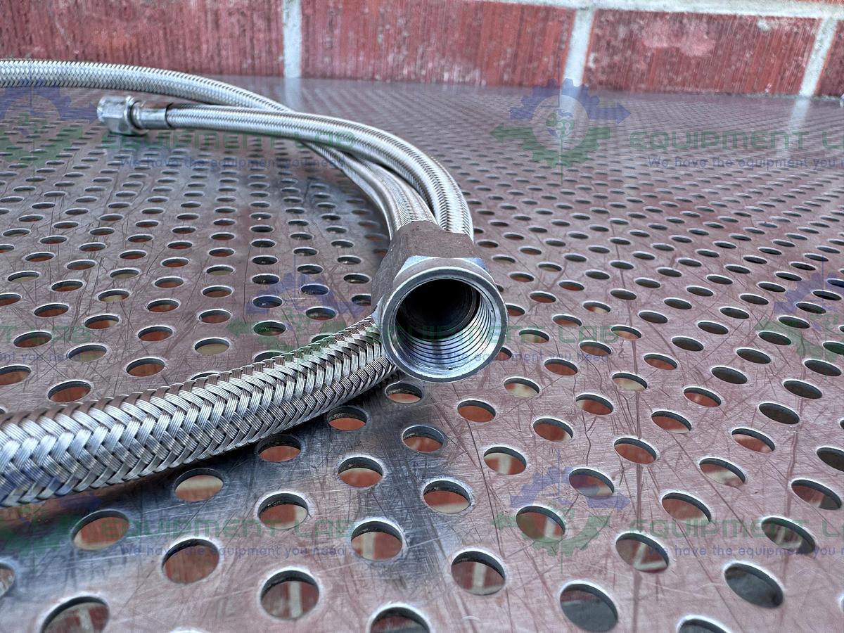 Used Unbranded 42" Stainless Steel Braided Hose w/ 1/2" NPT Fittings