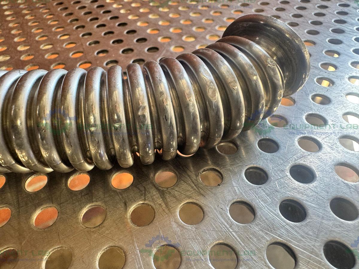 Used Stainless Steel Bellows Flexible Vacuum Hose 64" w/ KF 16/10 Fitting