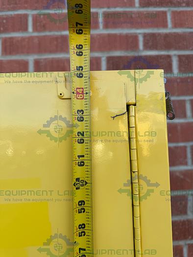 Used JustRite 45 Gallon Flammable Liquid Storage Cabinet w/ Soft Close Doors, Key