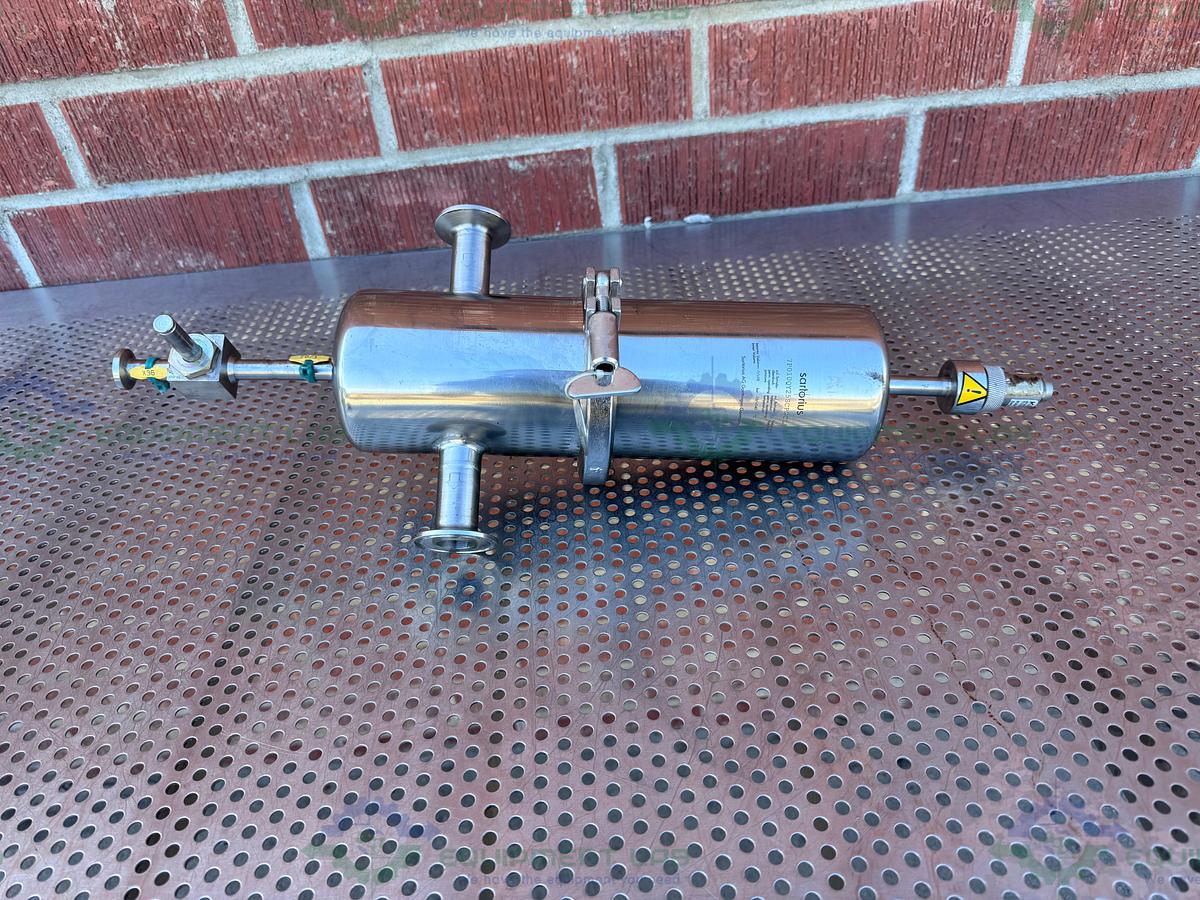 Used Sartorius 7P010QY25SCPGCLB Stainless Steel Filter Housing w/ Filter