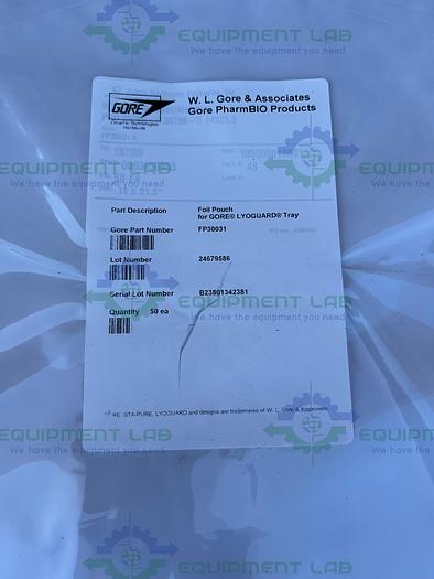 Lot of 100 - Wl Gore  FP30031 Associates Lyoguard Foil Pouches