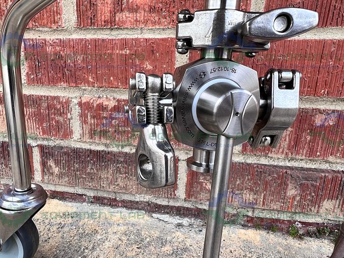 Used Cytiva / GE / Pharmacia BPG 100 / 500 Chromatography Column 4L w/ 2- 4-way Valve