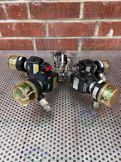 Used 5 ITT Advantage  5 Way Stainless Steel Diaphragm Valves w/ Valve Positioner