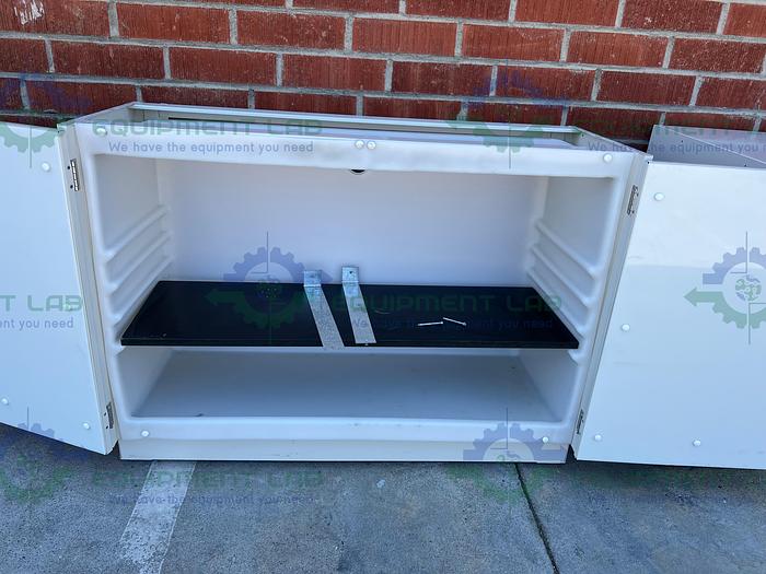 Used Mott  Flammable Storage Cabinet 48" x 22" x 35" w/ Mott Acid Cabinet 18"x35"x48"