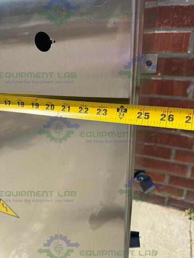 Used Unbranded Stainless Steel Industrial Control Panel Enclosure 12.5" x 24" x 50"