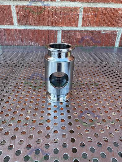 Used BBS System 223169 Stainless Steel In Line Sight Glass w/ 1 1/2" Sanitary Fitting