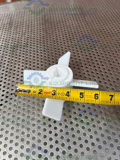 Chemglass  CG-2095-03 PTFE Agitator Four Blade 6" Fits 19mm Shaft 45° Impeller