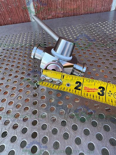 Used GE Healthcare Salvi  DN6 668 4-way 316 Valve 18-5758-01 w/ 1/2" Sanitary Fitting