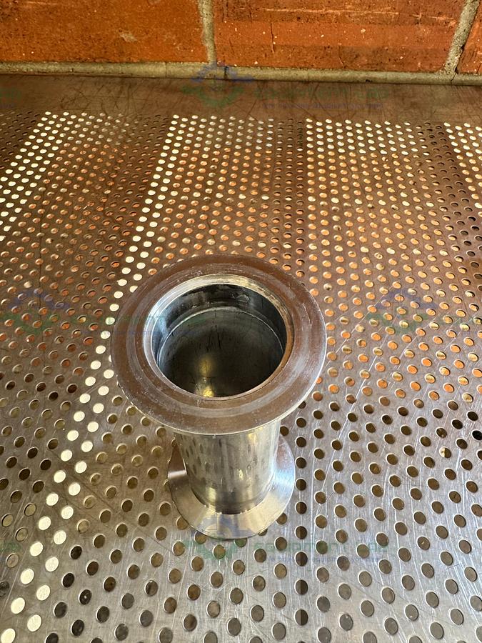 Used Stainless Steel KF 50 Nipple Vacuum Fitting 6" Length
