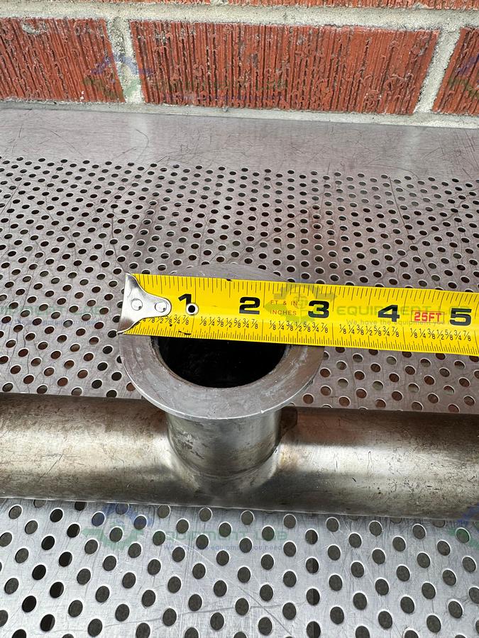 Used 3- Way Stainless Steel KF 50  Nipple Vacuum Fitting 27" Length
