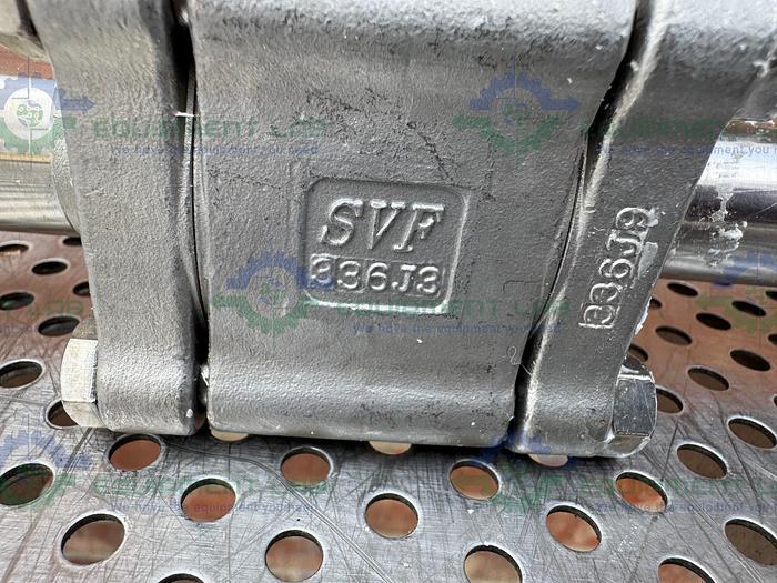 Used SVF -F. C. I. SB76666ATETO Ball Valve 1500 PSI w/ 1" Sanitary Fitting to Pipe