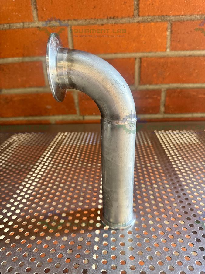 Used Stainless Steel 90 KF 50  to KF40 Elbow Nipple Vacuum Fitting