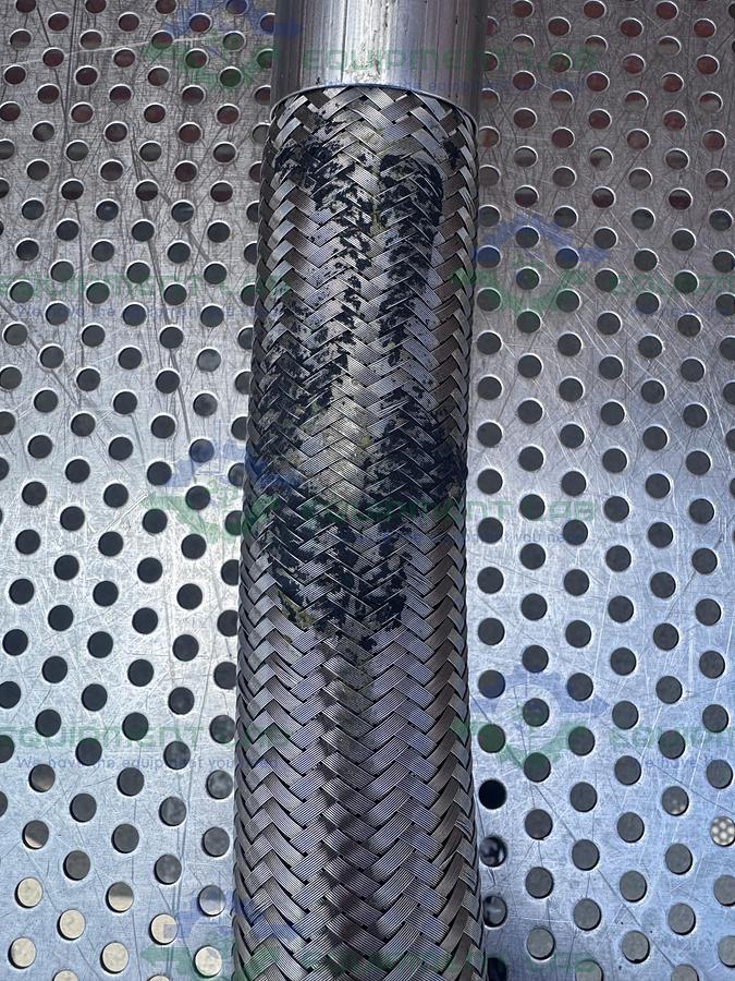 Used Harrington Stainless Steel Braided Hose 15" w/ 1 1/2" Sanitary Fitting