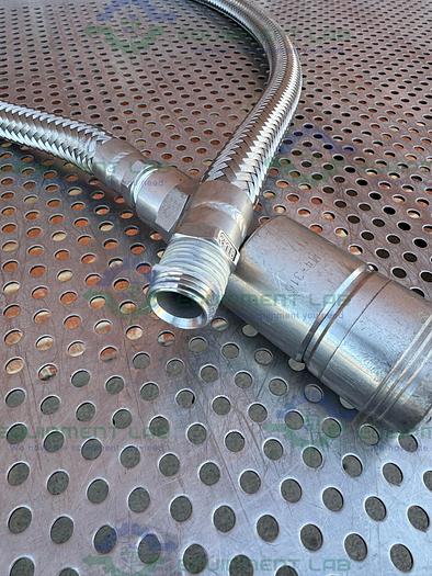 Used Unbranded Stainless Steel Braided Hose 52" w/ Quick Release Fitting