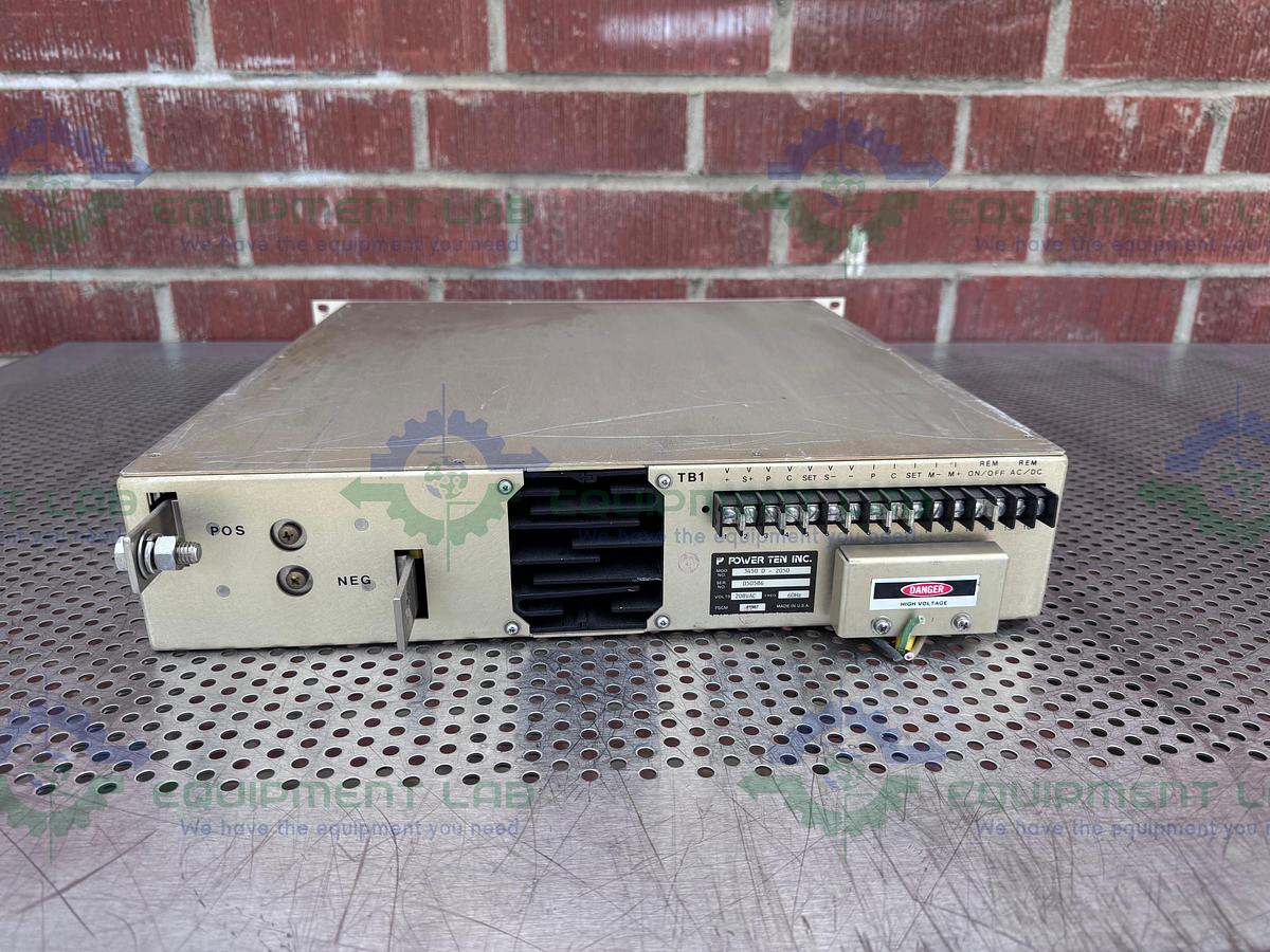 Used Power Ten 3450D-2050 Power Supply 208 VAC, 60 Hz