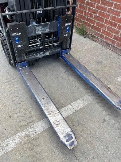 Used Raymond 4750 C60 6000# Forklift 36V, 3 Stage - Side Shift - Weigh Forks & Clamps