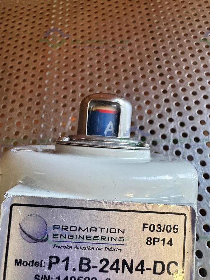 Used Promation P1.B-24N4-DC Precision Actuation Valve w/ 3- Way 3.4" Valve