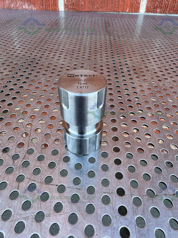 Used Retsch 1.4112 Stainless Steel 10ml  Mixer Grinding Jar w/ Beads