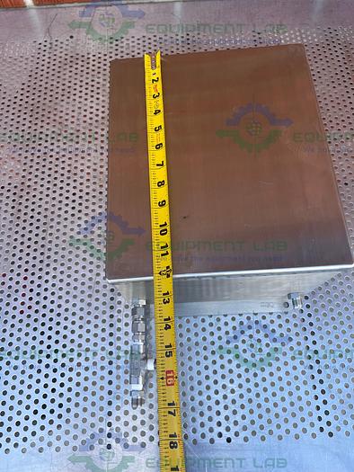 Used Hoffman 13" x 10" x 6" Enclosure w/ Malema Flow M-50-S23-10 Flow Switch, Gauge