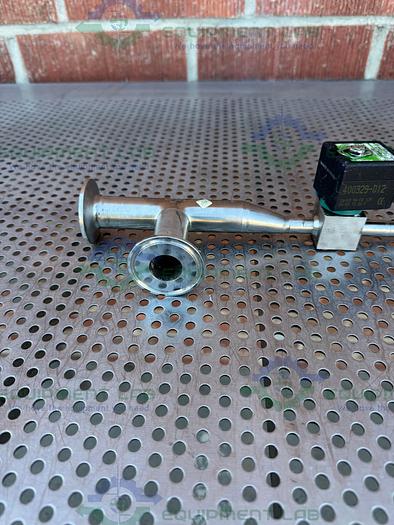 Used ASCO SC XB262C036E Solenoid Valve w/ 3 Way Pipe  1" Sanitary Fitting