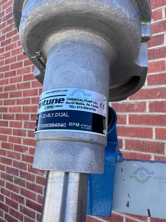 Used Neptune JD-5.1 Dual Direct Drive Portable Mixer on Stand w/ VFD