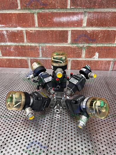 Used 5 ITT Advantage  Stainless Steel Diaphragm Valves w/ Valve Positioner