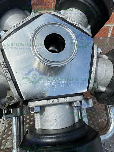 Used 5 ITT Pure Flo Advantage Stainless Steel Diaphragm Valve w/ 1" Sanitary Fitting