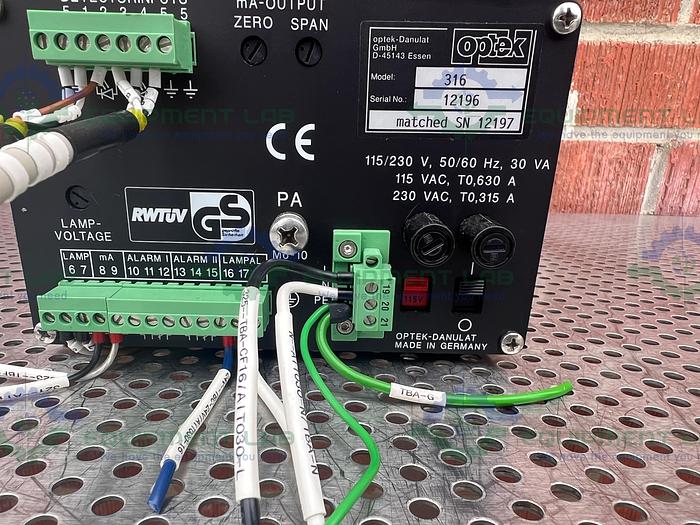 Used Optek 316 Dual Channel Absorption Meter 115/230V