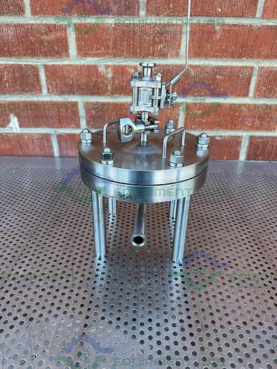 Used Stainless Steel 142mm High Press Membrane Disc Filter Housing w/ Valve and Hose