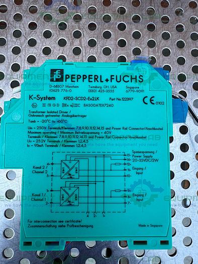 Used Lot of 2 - Pepperl Fuchs KFD2-SCD2-Ex2.LK Signal Isolator Safety Barrier