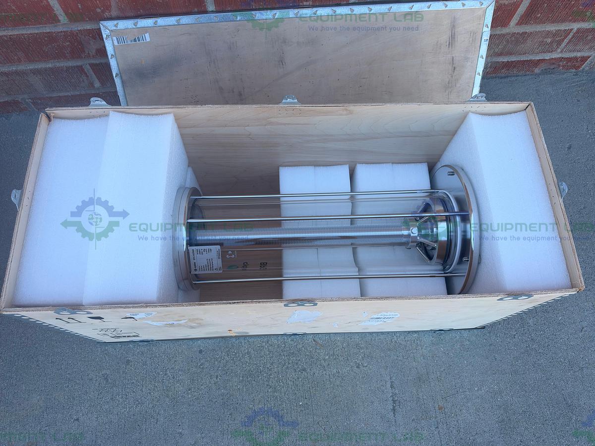 Used Cytiva / GE / Pharmacia BPG 140 / 500 Chromatography Column w/ Stand, Casters