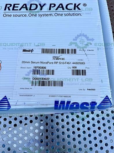 West Novapure  19700305 Serum 20mm Stopper NovaPure RP S10-F451 4432/50G