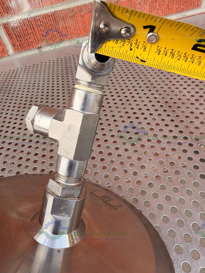 Used HFS EXA-LID-6-NPT0102 Stainless Steel Spray Ball w/ 6" Sanitary Fitting
