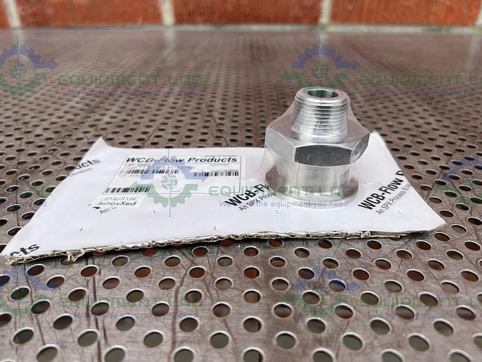 WCB Flow Products 137-3550X 21MP-7 Stainless Steel 1" Sanitary to .75" Fitting