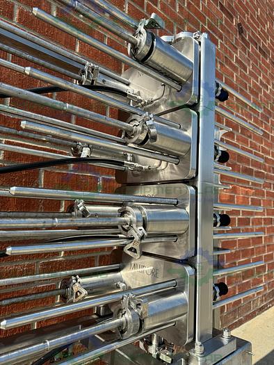 Used Millipore  Stainless Steel Pellicon 2 Cassette Filter Holder Stack of 8