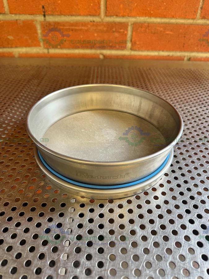 Used Retsch Sieve Frame and Screen, 8" Diameter x 2" Deep, 63um Mesh Size