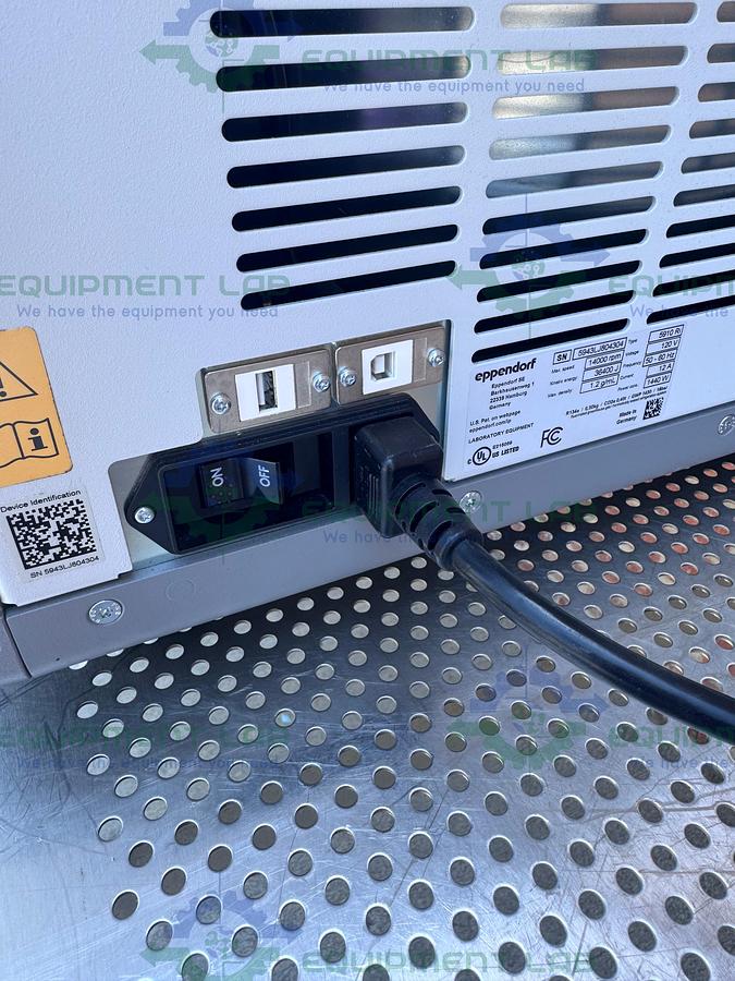 Used Eppendorf 5910 Ri Refrigerated Centrifuge w/ S-4X Universal Rotor 4500 RPM