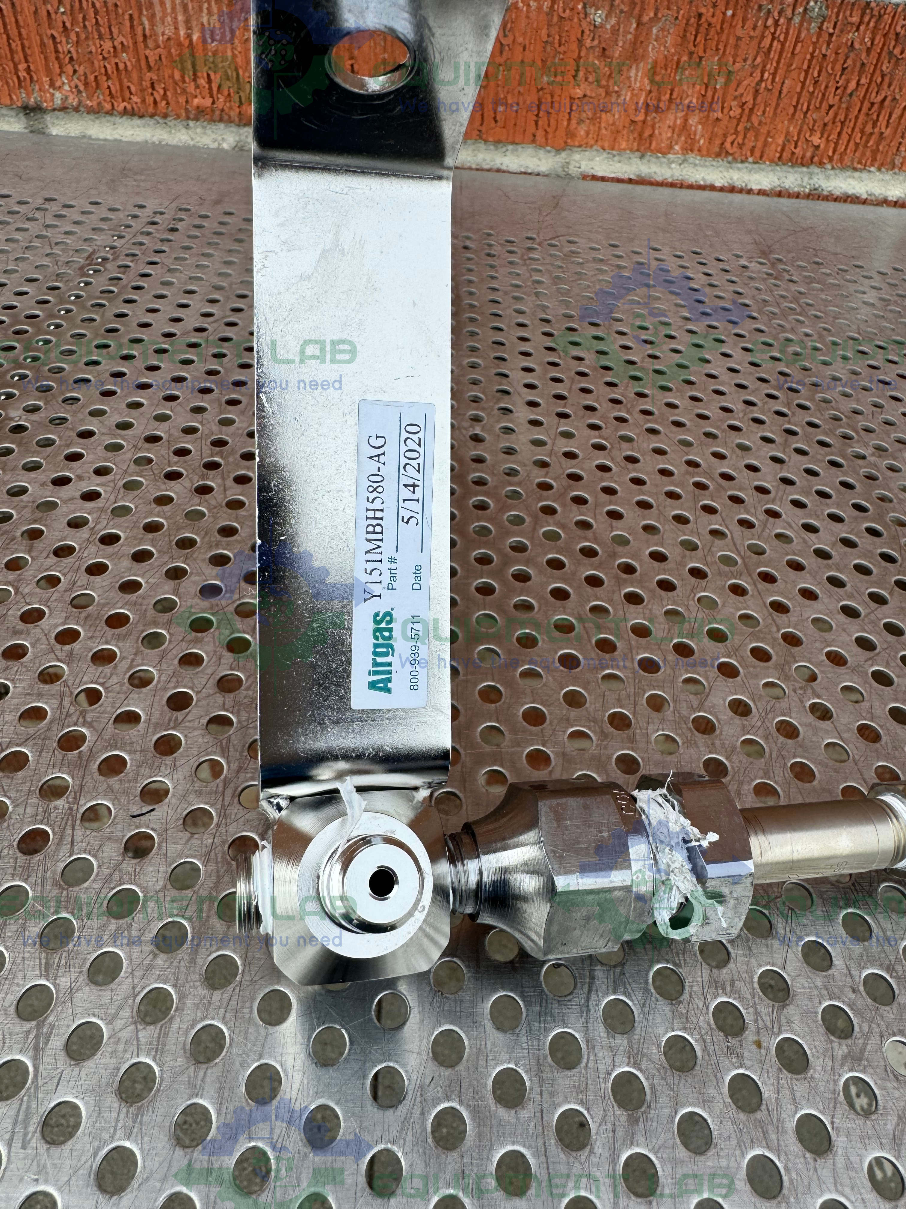 Used Airgas Stainless Steel Flexible Hose 39" w/ Compression Fitting, End Attachments