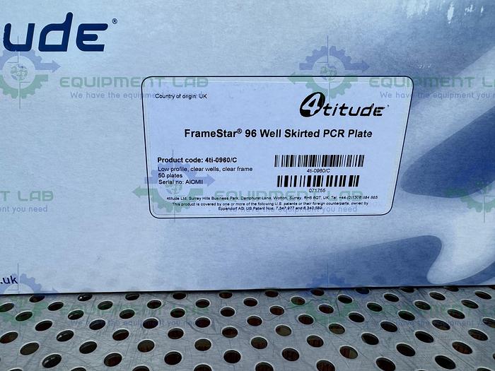 4titude  4TI-0960/C FrameStar 96 Well Skirted PCR Plate 50 Plates