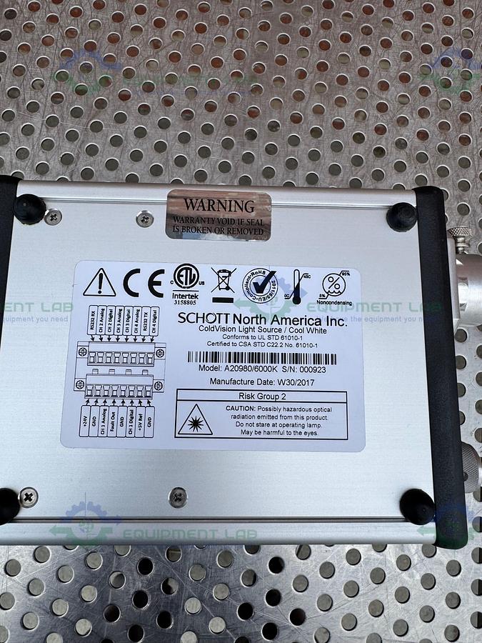 Used Schott A20980/6000K Cold Vision - LS Cool White Light Source