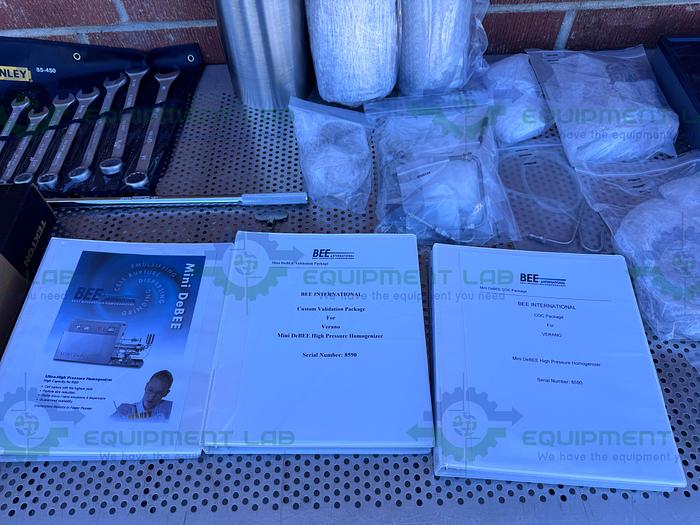 for parts or not working Bee International Mini DeBee High Pressure Homogenizer, 45,000 PSI/ 3,100 Bar