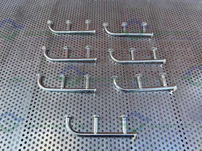 Used 3 to 1 Stainless Steel Manifold w/ 1/2" Sanitary Fitting