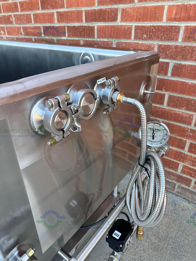 Used Sani Matic Stainless Steel 400 L COP System Parts Washer Skid w/ Heating, Pump