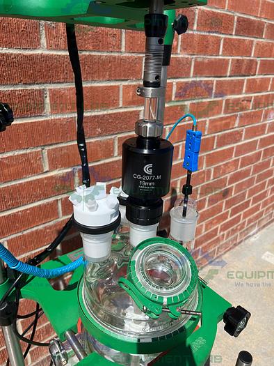 Used Chemglass  10 Liter Jacketed Glass Reactor w/ Chemglass Digital Overhead Stirrer