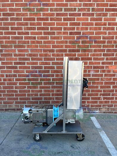 Used Waukesha Cherry Burrell  130 Rotary Lobe Pump w/ Stainless 7.5 HP Motor
