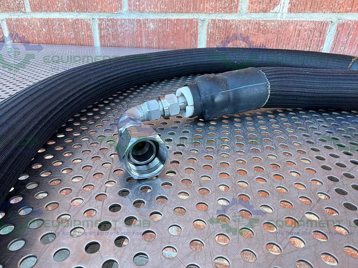 Used Huber Insulated Flexible Chiller Hose 72" w/ Quick Release Fitting, Valve
