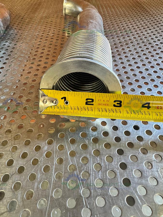 Used Stainless Steel KF50 to KF 40 Vacuum Bellow with 90 Degree Elbow