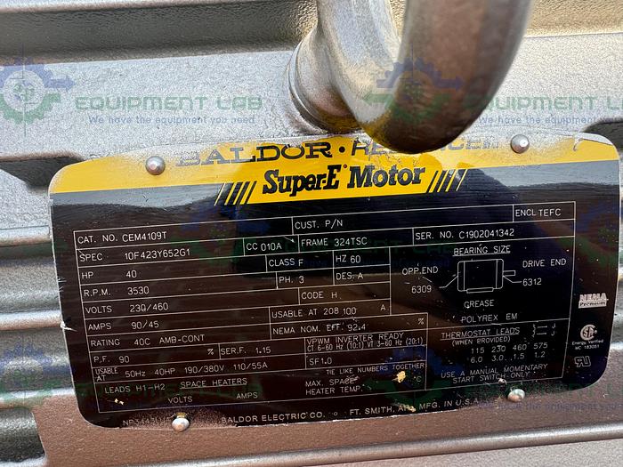 Fristam FP3542 - 195 Centrifugal Pump w/ Baldor Reliance 40 HP Motor 230/460V