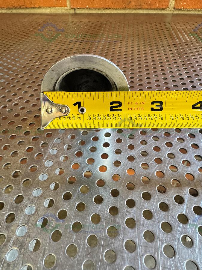 Used Stainless Steel 90 Degree KF 40 Elbow Nipple Vacuum Fitting